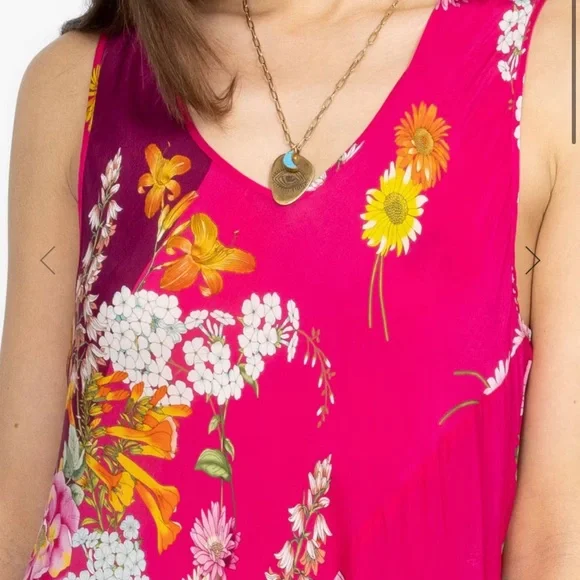 JOHNNY WAS GOLDEN BOUQUET BIAS MAXI DRESS Sz M - Picture 3 of 15